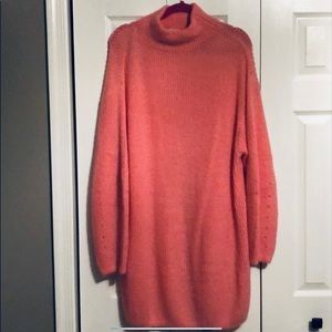 H&M soft oversized pink sweater dress